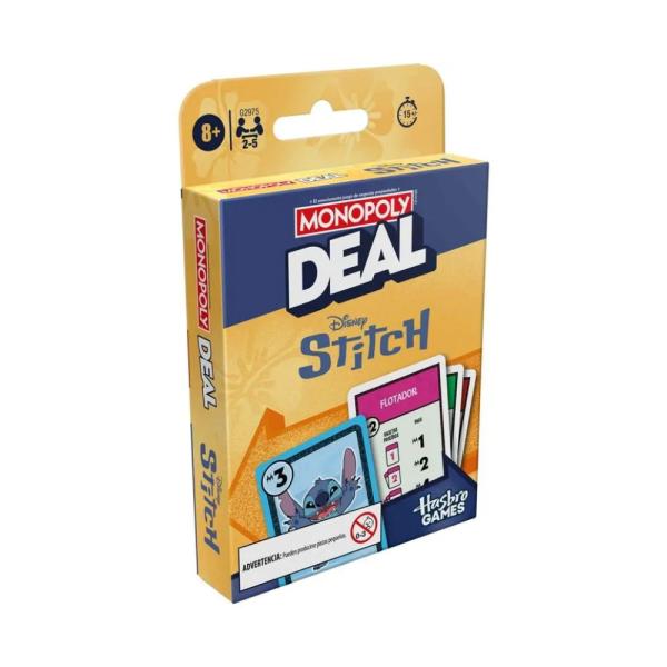 Juego de Mesa Monopoly Deal de Disney Stitch 8a+