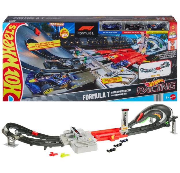 Hot Wheels Racing Pista Grand Prix de Formula 1 5a+
