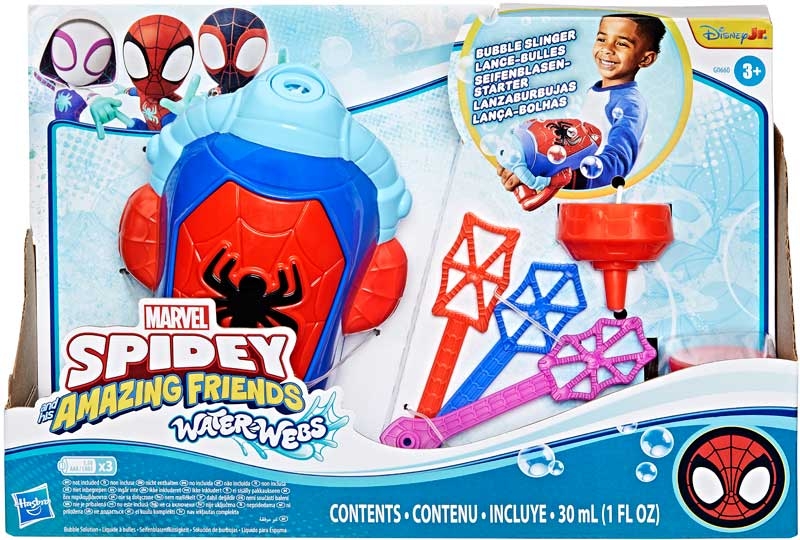 Lanzador de Burbujas de Marvel Spidey and his Amazing Friends 3a+