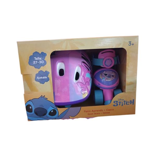Patines de 4 Ruedas C/ Casco Disney Stitch Angel para Principiantes T27-30 3a+