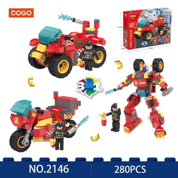 Vehiculos de Rescate Fire Force 3en1 280pzs 6a+