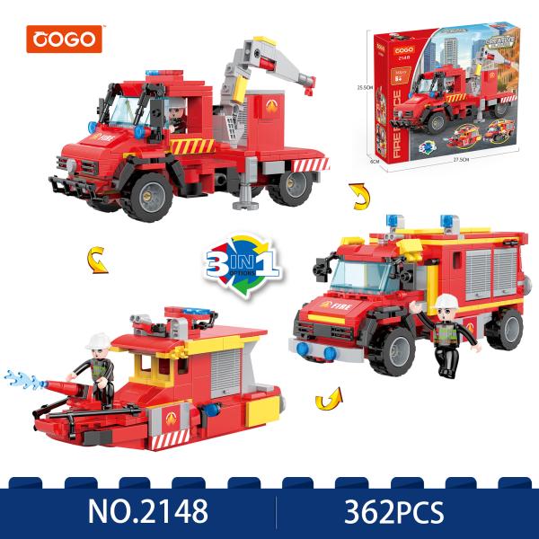 Camión de Bomberos 3en1 Fire Force 3en1 362pzs 6a+