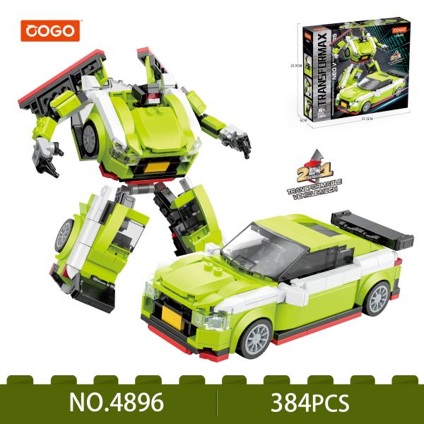 Figuras con Vehiculo Transformax 384pzs 6a+