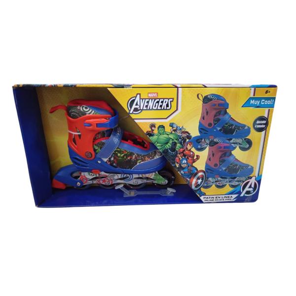 Patines en Linea Marvel Avengers Talla 35-38 Ajustable 6a+