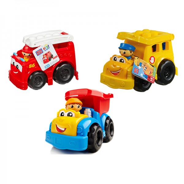 Fisher-Price MB Vehículos con Bloques de Construcción Surt/4 6pcs 1-5a