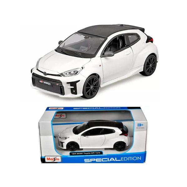 Carro Toyota Yaris  2021 Blanco Esc: 1:24 3a+
