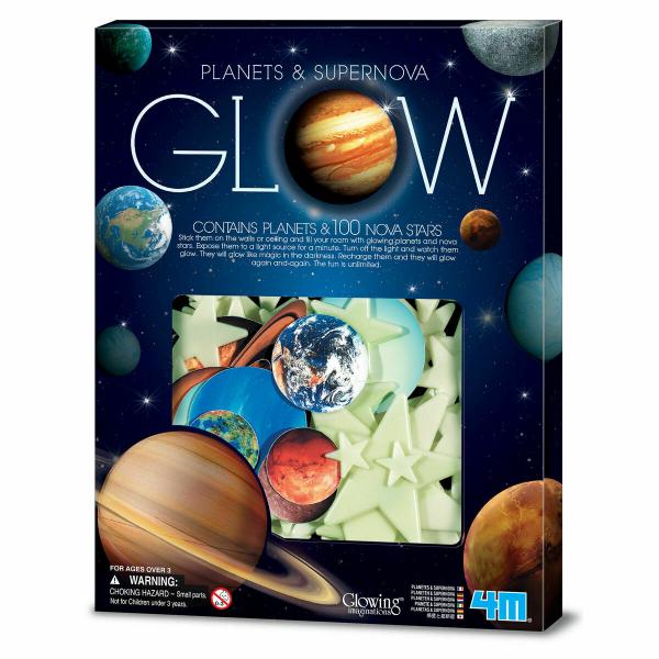 Figuras del Sistema Solar Brillan en la Oscuridad 100pzs