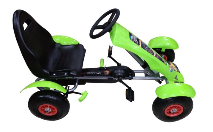 Go-Kart Verde con Llantas de Hule 5-12 años 50Kg Max.