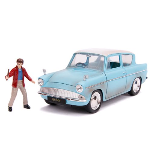 Carro Harry Potter Ford Anglia 1959 Hollywood Rides c/Figura 8a+