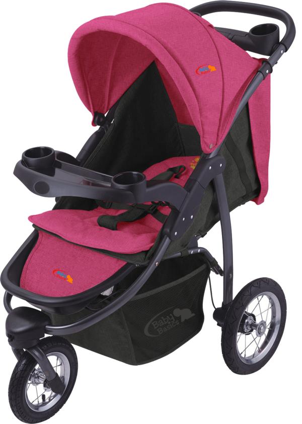 Coche 3 Ruedas de Inflar Rosado 0m+