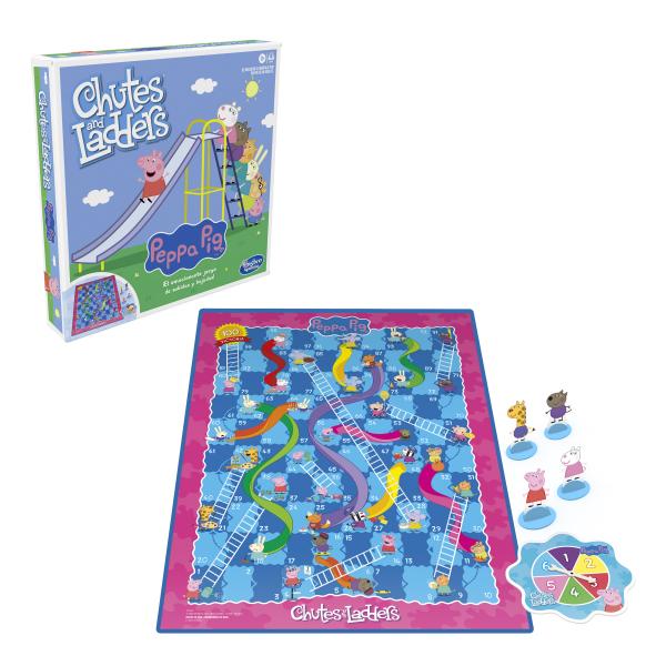 Hasbro Games - Juego de Mesa Toboganes y Escaleras Peppa Pig 3a+