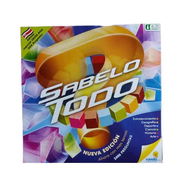 Juego de  Mesa Familiar Sabelotodo Costa Rica Edición  Especial 12a+