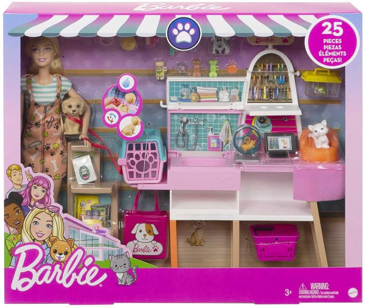 Barbie Tienda de Mascotas 25pzs 3a+
