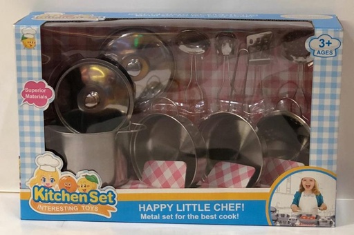 [WW86286] Utensilios de Cocina de Metal Feliz Pequeño Chef 3a+ (438360)