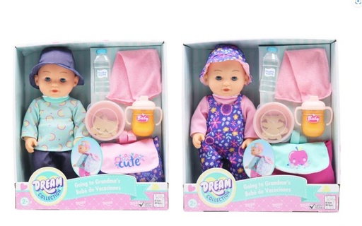 [GIG22203] Bebé de  Vacaciones con Accesorios Dream Collection 30,5cm Surt/2 2a+