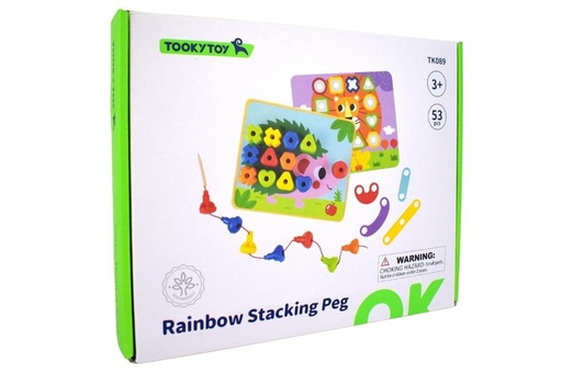[TK089] Clavija de Apilamiento de Arco Iris 3+