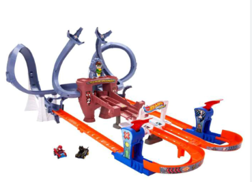 [MTHVH37] Hot Wheels - Pista   Marvel Lanzamiento de Spider-Man  4a+