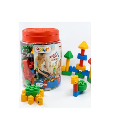 [HI761815] Balde de Bloques de Construcción 128Pzs 1 1/2 a 5 a