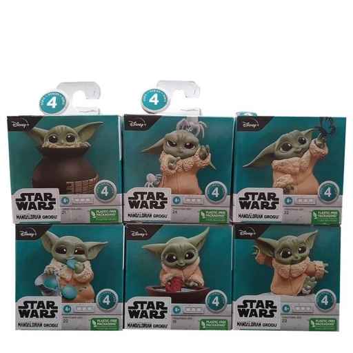 [HBF5854] Mini Figura Star Wars Mandalorian Grogu Collection Surtido de 6 Dispay/16 4a+