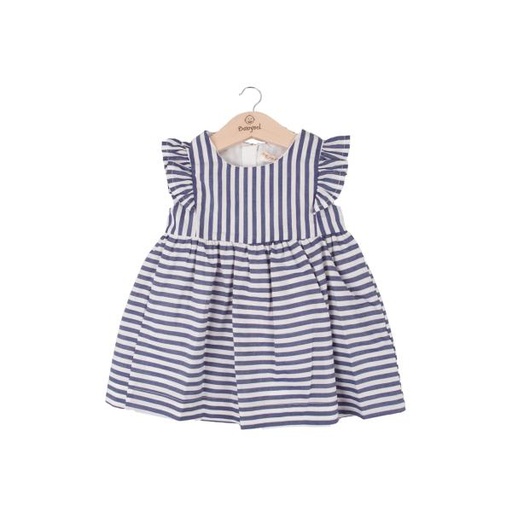 [BBL1316196M] Vestido de Flores Color Mezclilla 6m (628984)