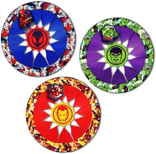 [JU6827] Disco Volador Aquatico Marvel Displ/12 Surt/3 4a+ (6827A-B-C )