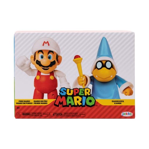 [JP410634] Figuras Nintendo Super Mario Bross  Set/2 3a+ (Mario de Fuego- Magikoopa)