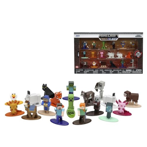 [JA33694] Set de 18 Figuras de Minecraft Caves & Cliffs Metálicas  3a+