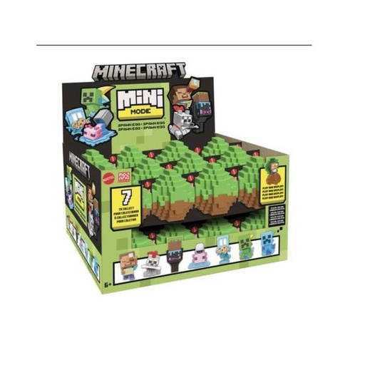 [MTHXT64] Figuras Minecraft Mini Huevo Sorpresa Displ/24  Surtido 6a+