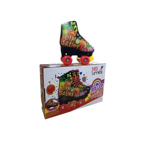 [YX0126DIN30] Patines de 4 Ruedas Luminosos de Dinosaurios Talla#30 (457316)