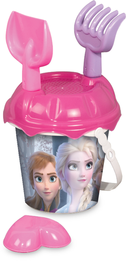 [PI3046] Balde Pequeño con Juguetes de Playa de Disney Princesas Frozen 3a+