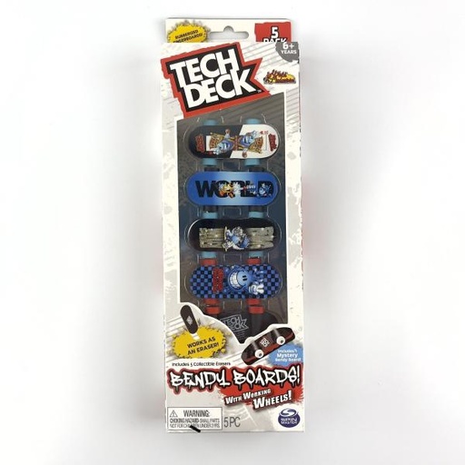 [GBTD2331] Set de 5 BoRradores de Patinetas Tech Deck Surt/3 6a+ (107653)