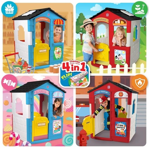 [GP2051-02] Casita de Juegos 4 en1 1½ a 5 Años.