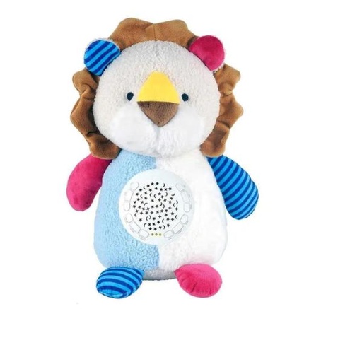 [WWFM66636] Peluche Multicolor de León Con Proyección De Luz Y Musica Suave 0M+