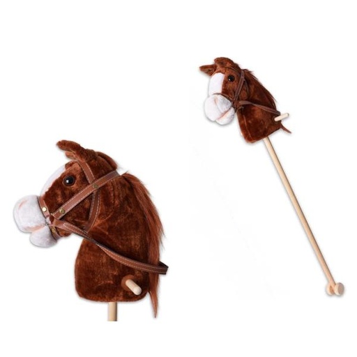 [YZ003] Caballito de Palo Café Oscuro con Ruedas 3a+ (26527)