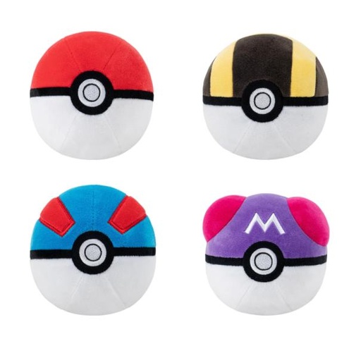 [JZPKW3554] Peluches Pokebola Displ/6 Surt/4 2a+