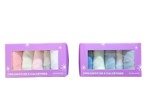 [FDBQ42126] Conjunto de 5 Calcetines para Recién Nacido Surt/2