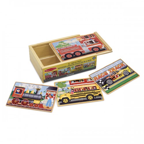 [MD13794] Rompecabezas Vehículos en Caja Set de 4 3a+