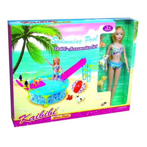 [WWBLD112] Muñeca Kaibibi con Piscina y Accesorios 3a+ (442244)