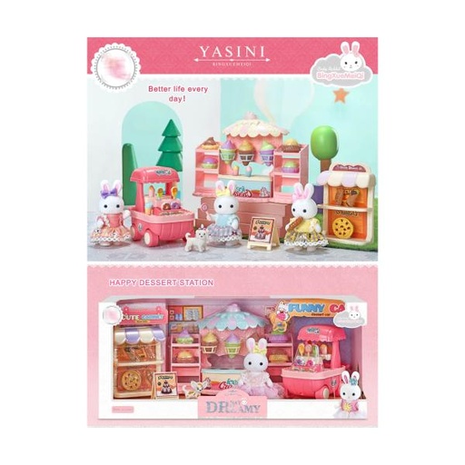 [WW6692] Figura Ternurin Bay Dreamy Cady Rabbit Set de Heladeria 3a+ (453813)