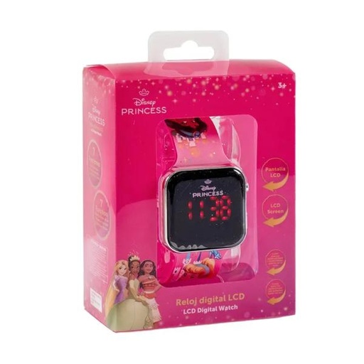 [PI11786PR] Reloj Digital LCD Disney Princesas 3a+