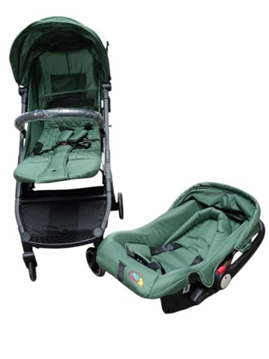 [FDAH275V] Coche 4 Ruedas Negro con Portabebe 15Kg Máx. (459426)