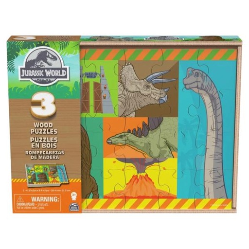 [BT6070468] Rompecabezas 3en1 de Jurassic World 3a+
