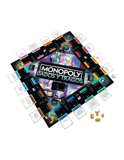 [HBG2226] Hsbro-Games- Juego de Mesa Monopoly Dados y Tragos 18a+