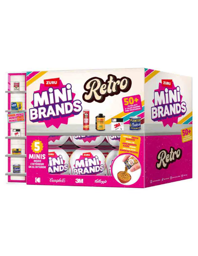 [ZU77634] Mini Brands Retro Coleccionables Displ/25 3a+