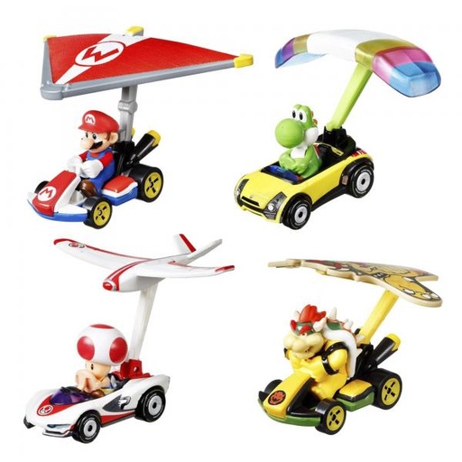 [MTGVD30] Hot Wheels - Carro  Mario Kart con Planeador Blister Surt/5 3a+
