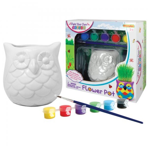[CMDIY439] Pinta Tu Propia Maceta de Búho 8a+