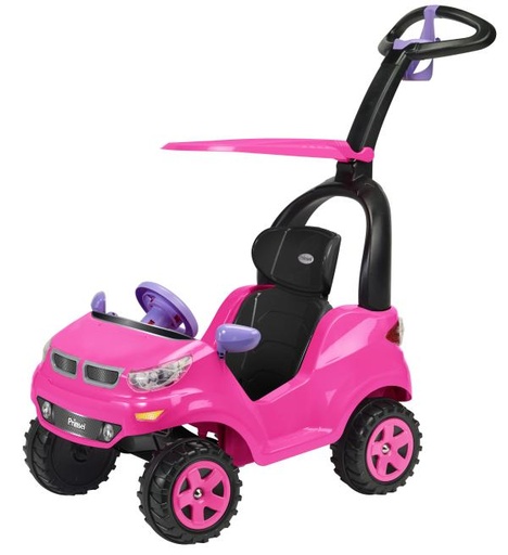 [PS1631] Carro Rosado Prinsel  Montable de Empujar  1-5a