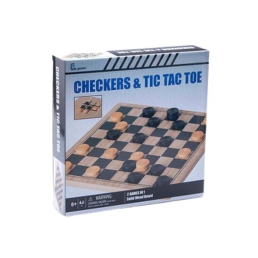 [PP772] Juego de Mesa Damas ChinaSurt/Tic Tac Toe 6a+