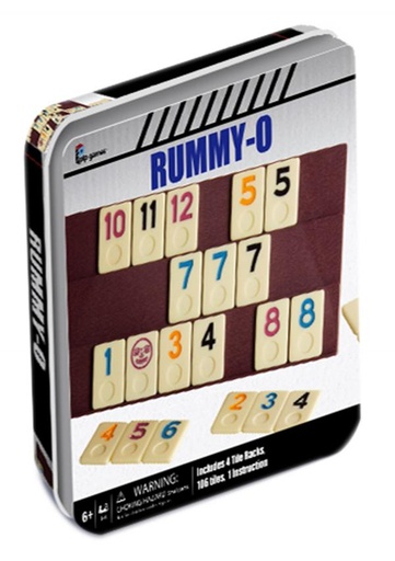 [PP811] Juego de Mesa Rummy Caja Metálica 6a+