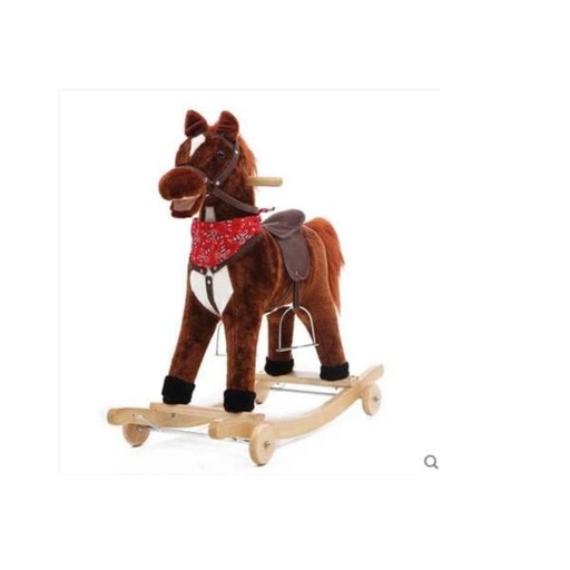 [YZ201] Caballo Mecedor Montable Color Café /Movi. y Sonidos 3a+ (433969)